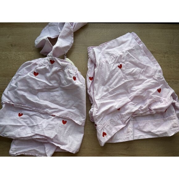 Anthropologie Maaji Pink Love Embroidered Short Sleep Set Women's Medium M - Picture 2 of 8